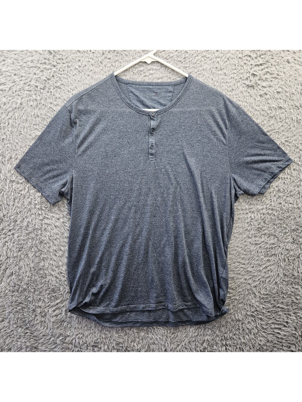John Varvatos Casual Knit Henley T Shirt Modal Polyester Blue XL Soft K3757C18